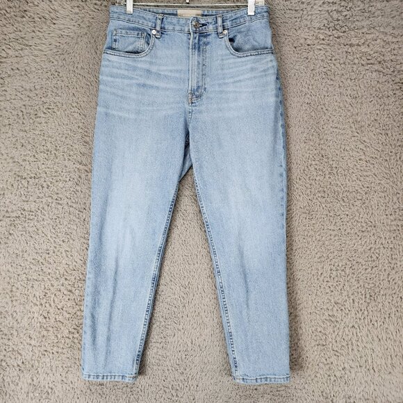 Everlane Jeans Womens 30 Medium Wash StretchMid Rise The Curvy Cheeky Crop - Picture 1 of 12